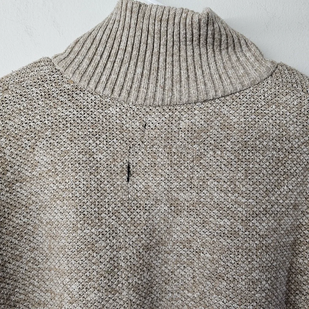 Buffalo David Bitton 1/4 Snap High Neck Fleece-Lined Sweater Mens Large READ